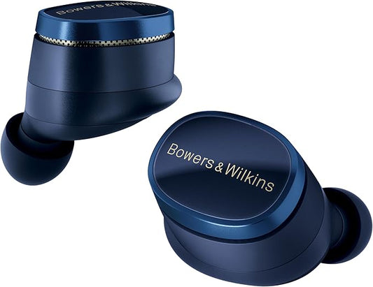 Bowers &amp Wilkins Pi8 Wireless Bluetooth Earbuds (Midnight Blue) in-Ear Bluetooth Earphones with Qualcomm &amp aptX Lossless Active Noise Cancelling Earbuds 3 Built-in Mics 15-Min Quick Chargi