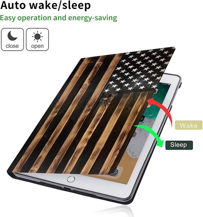 Classic Wood Grain Old US Flag