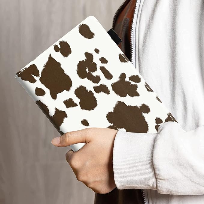Case for Amazon Kindle Fire HD 10 &amp 10 Plus Tablet 10.1 (13th/11th Generation 2023/2021 Release) - PU Leather Folio Case with Smart Auto Wake/Sleep Cow Print