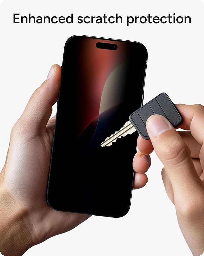 ZAGG Glass Elite Privacy Screen Protector for iPhone 16 Pro Max - 2-Way Privacy Filter Ultra-Strong Tempered Glass 5X Stronger InvisibleShield Smudge-Free Easy Install Recycled Content
