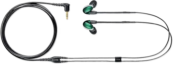 Shure SE846 PRO Gen 2 Wired Sound Isolating Earphones Secure in-Ear Earbuds High-End Professional Sound Hi-Def Four Drivers Upgraded Sound Filters Durable Quality Customizable Frequency - Jade