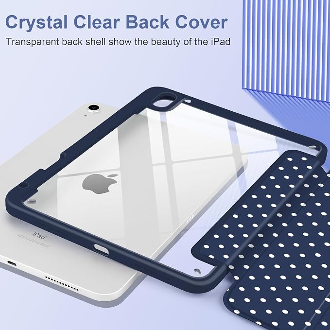 Navy Blue white dot