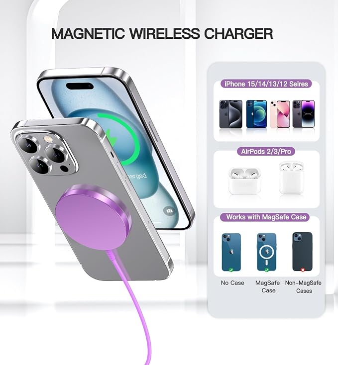 Purple Magnatic Charger