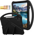 Dteck for iPad Air 13 Inch M2 2024/iPad Pro 13 inch 2024 M4 Kids Case/iPad Pro 12.9 Cover 6th/5th/4th/3rd Gen 2022/2021/2020/2018 with Pencil Holder Handle Stand EVA Protective Girl Boy CaseBlack