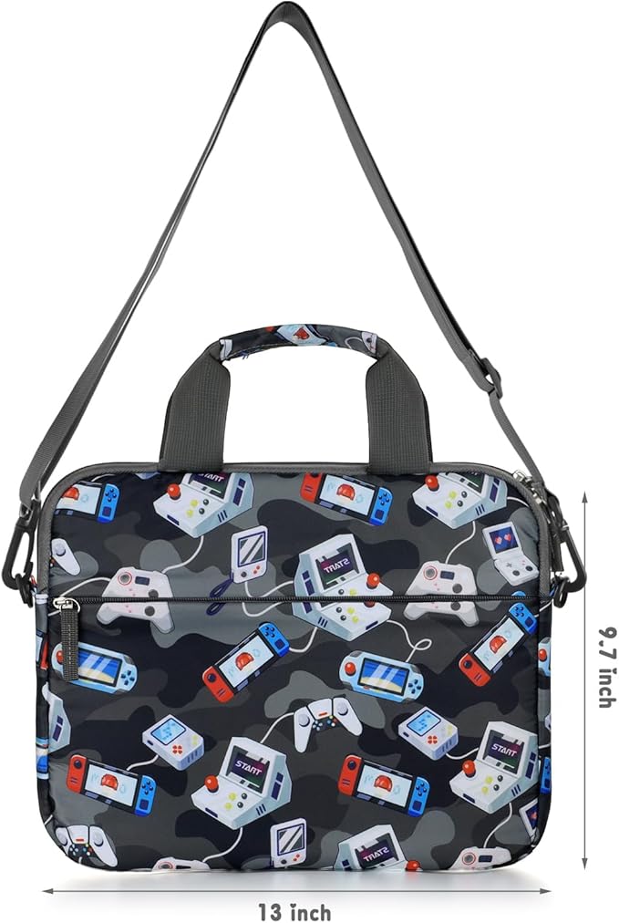 Kids Tablet Bag for Boys Kids Tablet Carrying Case for Fire HD 10 HD 8 Fire 7 Sleeve Bag Kid Kindle Bag iPad Bag for Kid Games Camo Black