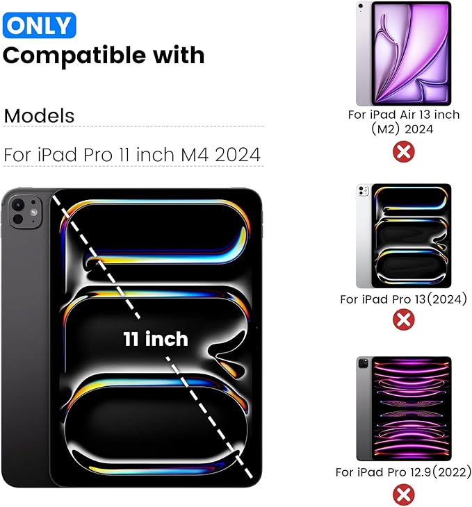 Nillkin Camshied Pro Case for iPad Pro M5 11 inch 2025 M4 2024 Magnetic Slim Protective Case with Stable Adjustable Tablet Kickstand Holder Pencil PocketGeneral Aviation Vertical/Horizontal Stand