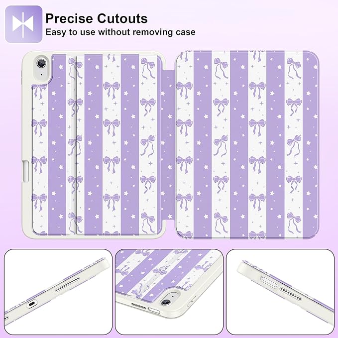 Bow-Lilac Striped