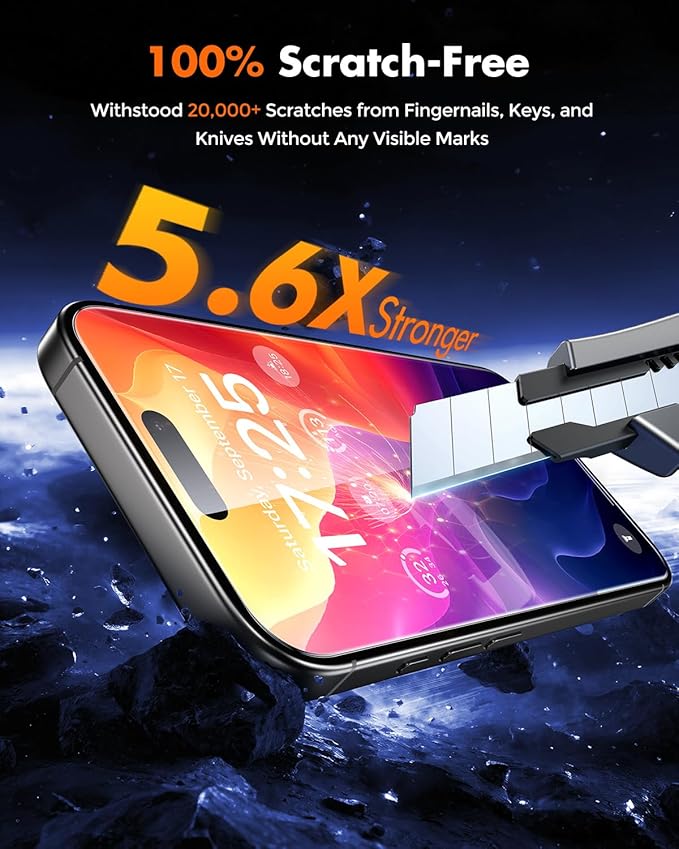 UNBREAKcable for iPhone 15 Plus Screen Protector [Quick-Installation Box] 3-Pack 9H+ Hardness Shatterproof Tempered Glass [99.99% HD Clear] [Case Friendly] [Bubble Free] for iPhone 15 Plus 6.7