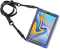 Rugged Case for Samsung Galaxy Tab A 10.5 2018 (SM-T590/T595/T597) Portable Hybrid Shock-Proof Cover with 360° Rotatable Hook&ampLoop HandleShoulder Strap (Blue)