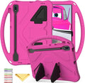 Kids Case for Samsung Galaxy Tab S7 FE 5G 12.4 inch 2021 Model (SM-T730/T733/T736/T738) with S Pen Holder/Kickstand/Handle/Stand Soft EVA Foam Shockproof Lightweight Girls Boys Cover Rose