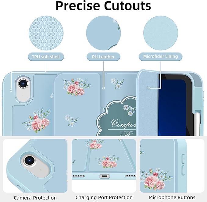 Case Compatible with iPad (A16) 11th Generation 11 Inch 2025/10th Generation 10.9 Inch 2022 Shockproof Hybrid Slim Stand Smart Cover with Pencil Holder Supports Auto Wake/Sleep Z006