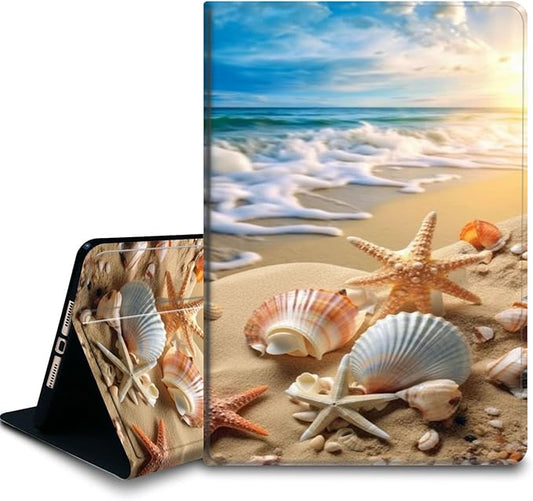 Bxgolkgd Tablet Case for iPad 10.5 Inch (iPad Air 3rd 2019/iPad Pro 2017)Shockproof Stand Cover with Heat DissipationAuto Wake/Sleep FunctionBeach Shell Starfish