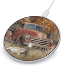 Old Truck Deers Autumn Forests Fast Portable Charger 10W Funny Graphic Phone Charging Pad with USB Cable