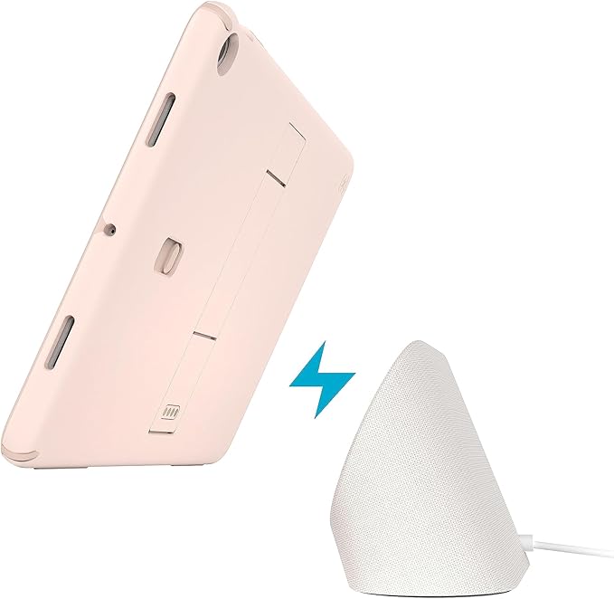 Speck Google Pixel Tablet 2023 Case and Stand - Full Back Thin Scratch Resistant Drop Protection &amp Adjustable Kickstand - Works with Google Pixel Charging Speaker Dock - Coral &amp Rose Standy