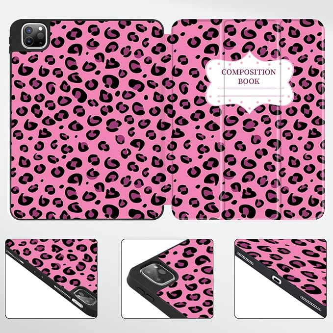 Mektron Case for M5/ M4 iPad Pro 11 inch 2025/2024 with Pencil Holder Compatible Models: A3357/A3358/A3359/A2836/A2837/A3006 Tablet Cover with Soft TPU Back CoverComposition Book