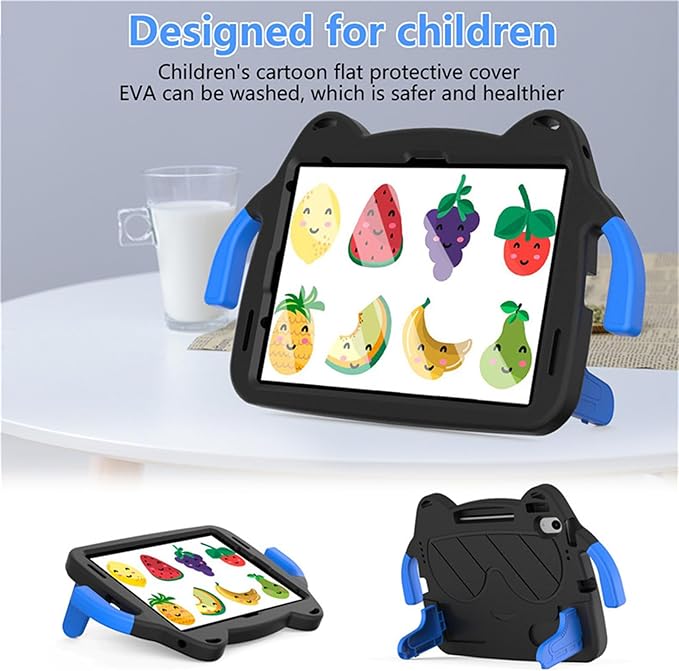 Kids Tablet Case for iPad Pro 10.5 inch 2017Eva Heavy Duty Shockproof Cover with Pencil HolderFolding KickstandTiny Hand Shape Cartoon Case for Children