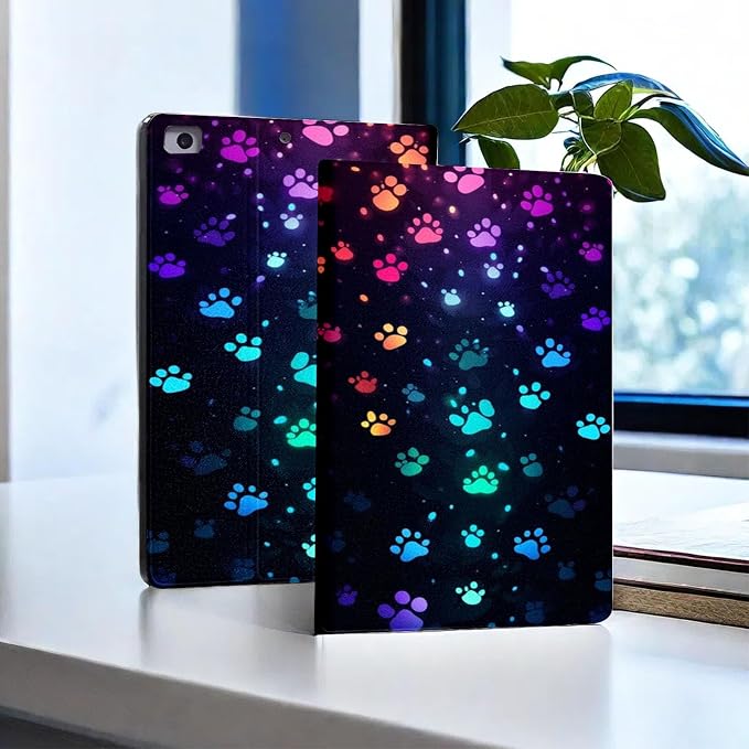 Colorful Dog Paw Prints