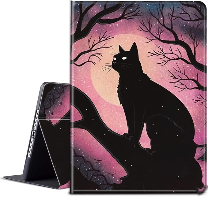 Balck Cat Pink Moon