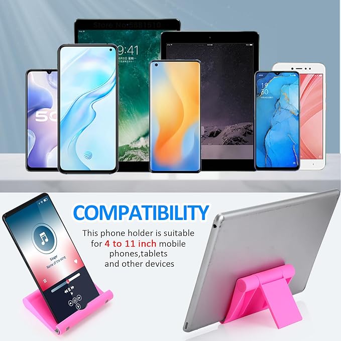 Wenqik 36 Pcs Cell Phone Stands Foldable Tablet Mobile Stand Adjustable Multi Angle Tablet Holder Compatible with Phone 15 14 13 12 11 Pro Xs Xs Max XR 8(Multicolor)
