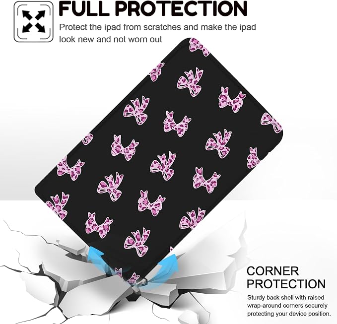 Black - Pink Leopard Bow