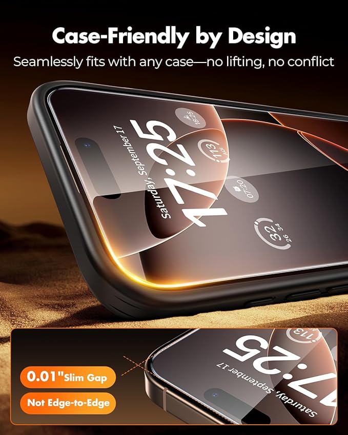 UNBREAKcable 2+2 Pack for iPhone 16 Pro Max Screen Protector &amp Lens Protector [Military-Grade] [99% HD Clear] [Easy Install] Top 9H+ Shatterproof Tempered GlassBubble-Free &amp Anti-Fingerprint