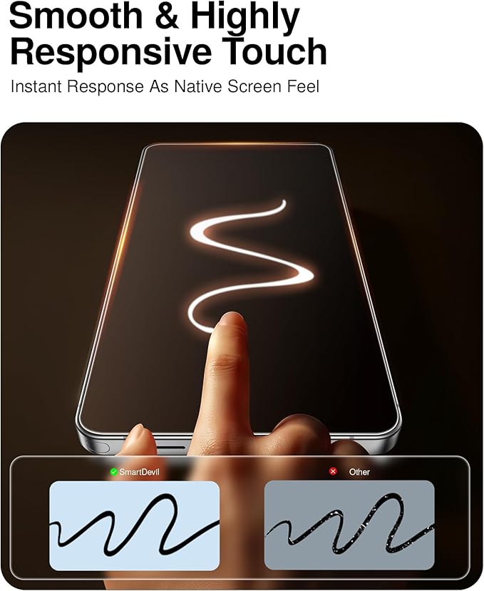 SmartDevil for Samsung Galaxy S26 Ultra Screen Protector [3 Pack] Anti-Reflective AR Tempered Glass Film9H Scratch &amp SGS Impact Resistant In-Display Fingerprint Reader Compatible SmartPull Box