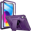 Soke Case for iPad (A16) 11th Generation 11-inch 2025 iPad 10th Generation 10.9-inch 2022 with Built-in Screen Protector and Kickstand Rugged Full Body Protective Cover - Purple