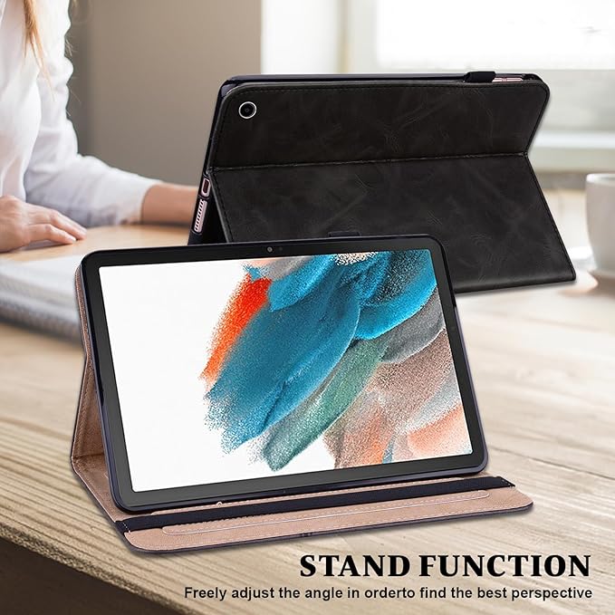 Case for Amazon Kindle Fire Max 11 Case (13th Generation 2023 Release) 11PU Leather Folio Stand Stylish Solid Color Stripe Stand Cover for Fire 11 Tablet - Black