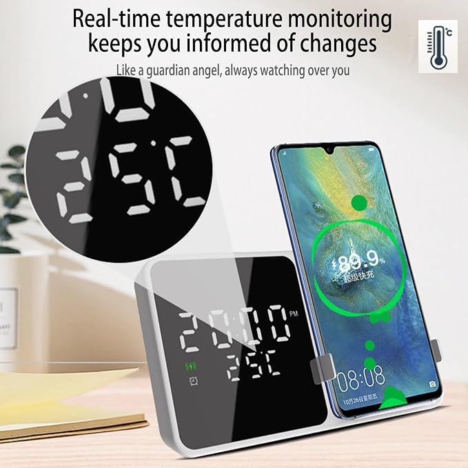Multi Functional Alarm Clock W5 White