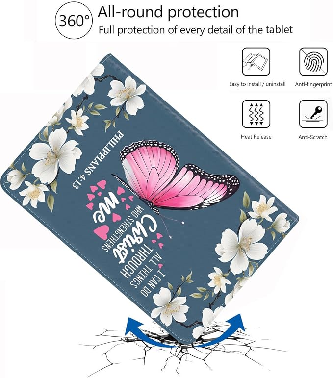 Floral Butterfly Bible Verse Philippians 4:13
