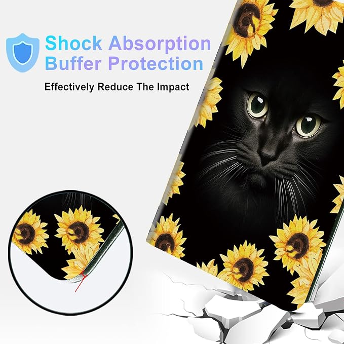 Sunflower and Black Cat