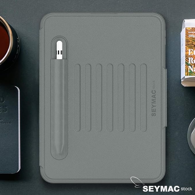 SEYMAC stock Case for iPad (A16) 11th/10th Generation 11''/10.9'' Strong Magnetic Auto Sleep Shockproof Case with Absorbing Multi-Angles Stand Pen Holder Card Slot (Gray)