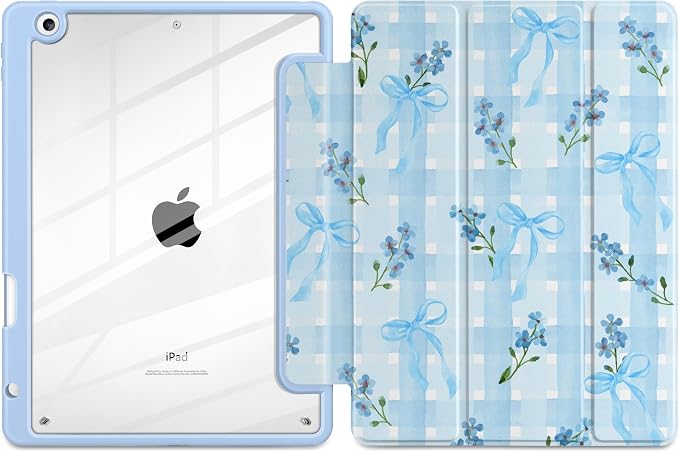 Flower&Bows &Watercolor Plaid