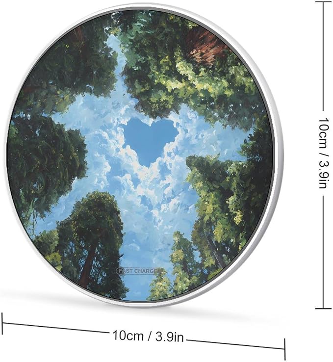Love is in The Trees Fast Portable Charger 10W Funny Graphic Phone Charging Pad with USB Cable