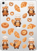 for iPad Air 13 (M3) 2025/ (M2) 2024Red Panda Pastry Chef Crystal Clear CaseSlim Lightweight Anti-Scratch Soft TPU Bumper Hard Acrylic Back Cover for Women