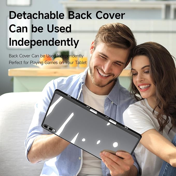 for Samsung Galaxy Tab S11 Ultra Case 14.6 inch Detachable Tablet Cover | Auto Wake/Sleep | Multi-Viewing Angles | Slim Light Shell Cover |Black
