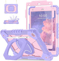 Case for iPad 9th/8th/7th Generation 10.2 Inch iPad Case 9th Generation with Screen Protector/Rotate Stand/Pen HolderMilitary Grade Shockproof i Pad 9th/8th/7th Gen CasesPurple Rose