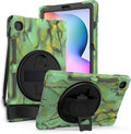 KIQ Shield Series Galaxy S6 Lite Case Heavy Duty Tablet Shockproof Rugged Tab S6 Lite Cover W/Stand Shoulder Strap for Samsung Galaxy Tab S6 Lite 10.4 Inch 2022/2020 P610/P613/P615/P619 - Camouflage