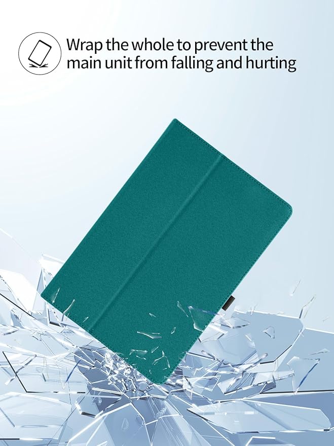Case for Teclast T65 Tablet 13.4 inch Android 15 TabletsUYRUREL Leather Slim Folding Stand Cover with Hand Strap Magnet for Men Women Full ProtectionGreen.