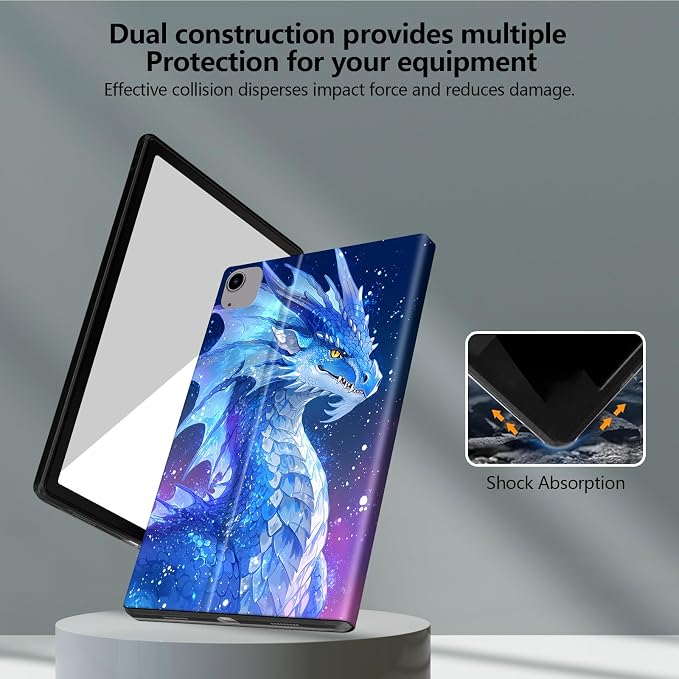 Blue Ice Dragon In Galaxy