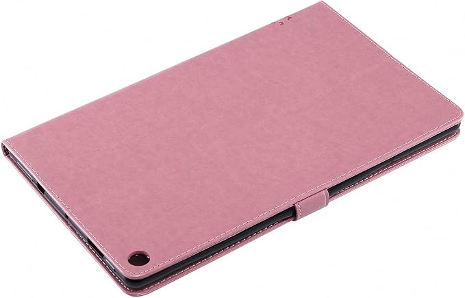 Folio Case for All-New Fire HD 10 2019/2017/2015 Techcircle Slim Light Magnetic Flip Wallet Protective Cover with Card Slots &amp Money Pocket for Amazon Fire HD 10.1 9th/7th/5th Generation Pink