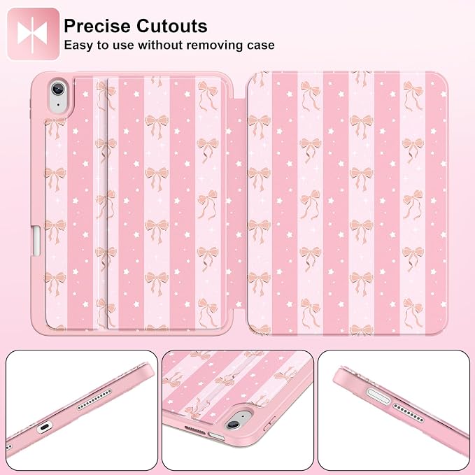 Bow-Pink Striped