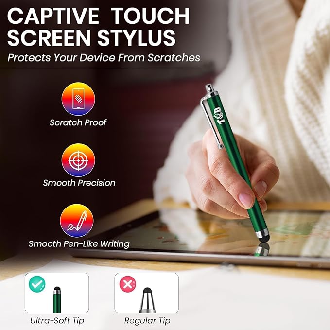 TCD 300 Pack Stylus Pen for iPad High Precision Universal Capacitive Bulk Digital Stylus Pen – Compatible w/iPhone Tablet Touchscreen Laptop – Rubber Tip Styluses for All Touch Screen Device Multi