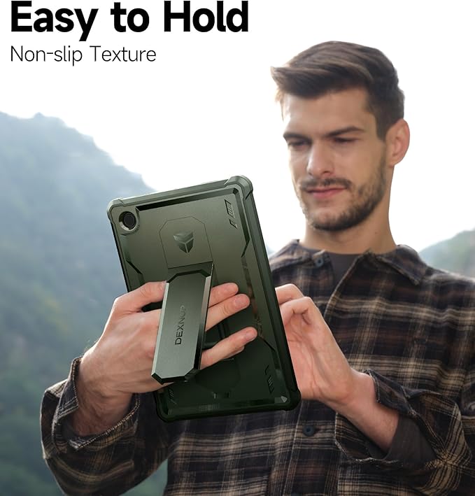 Dexnor Case for Samsung Galaxy Tab A8 10.5 Inch 2022 [Built in Screen Protector &amp Kickstand] Heavy Duty Shockproof Full Body Protective Cover for Galaxy Tab A8 Case-Green