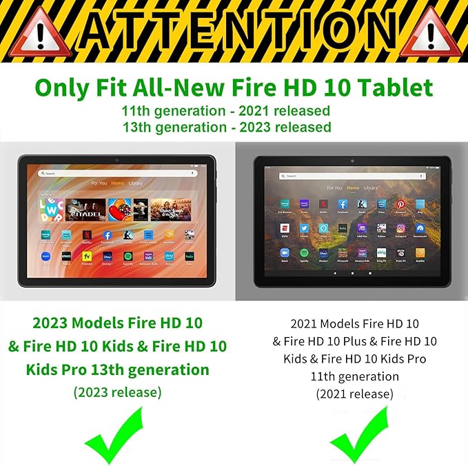 for Fire HD 10 Tablet Case 13th/11th Generation (2023/2021)Slim Adjustable Stand Cover for Amazon Kindle Fire HD 10 Plus 10.1 with Auto Wake/Sleep-Cherry Bow