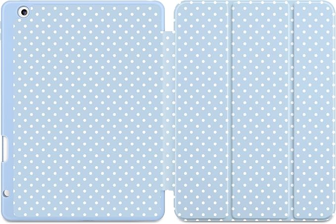 White Polka Dot & Blue