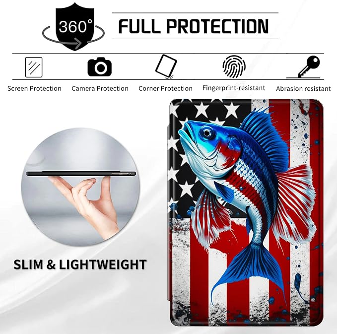 American Flag & fish