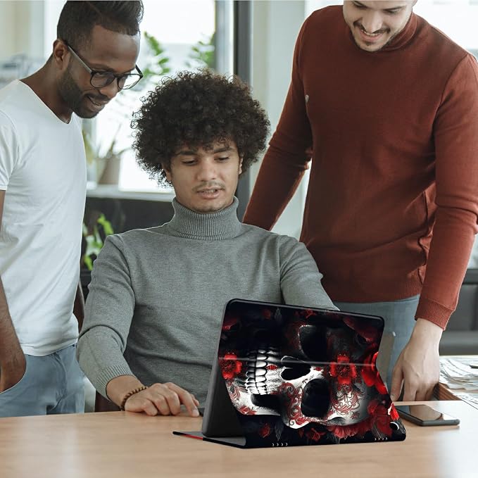 Red Flower Skull