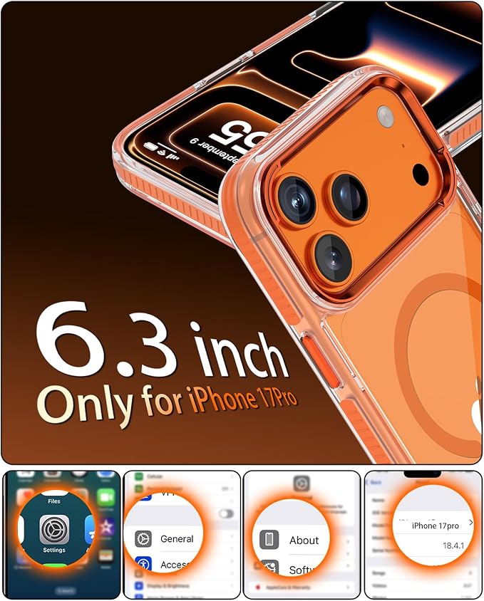 Clear Orange non-slip