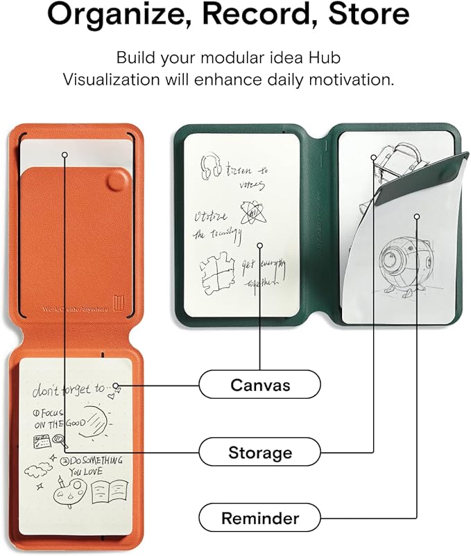 MOFT Magnetic Compatible Note Flip Magnetic Notepad &amp Card Holder with Invisible Pen Compatible with iPhone 16 Series and Other Phones Two Types of Notepad Misty Cove + Sunset